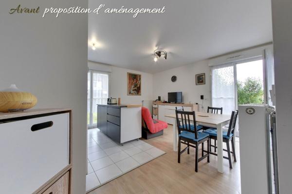 Appartement 2 pièces 44 m2 avec jardin + box + parking + cave en rdc
