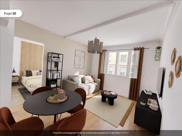 Appartement à vendre |  Villeurbanne |  3 pièces | 52 m²