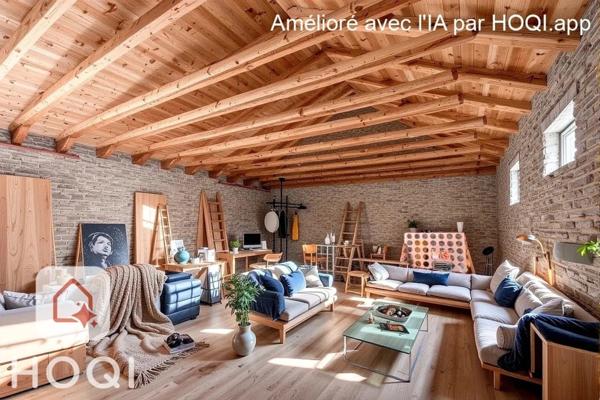 Bâtiment comprennant un grand atelier artisanal et un grange aménageable / SAINT AGREVE 07320