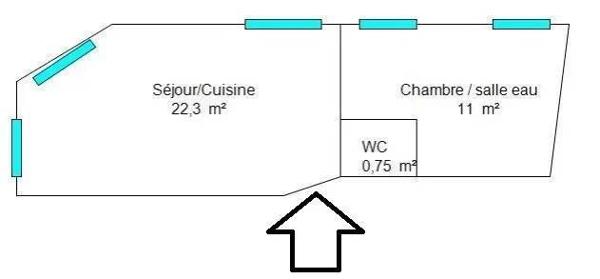 APPARTEMENT 2 PIÈCES AVEC VUE DÉGAGÉE - INVESTISSEMENT LOCATIF