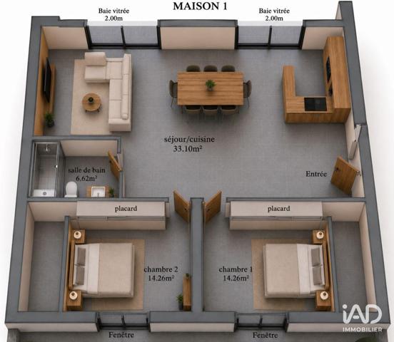 Maison à vendre 3 pièces 70 m² Poggio-Mezzana