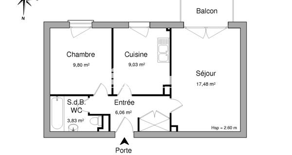 Location Appartement 2 pièces 46.2 m² - Rodez 12000