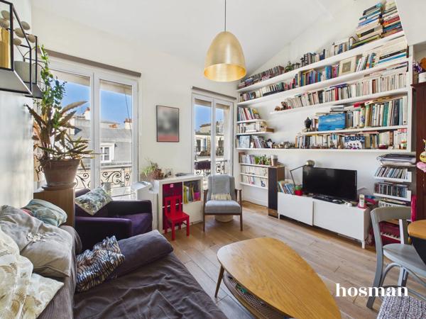 Coup de cœur - Traversant 3 pièces de 51 m² (au sol) - Très calme - Dernier étage, Rue Jouye-Rouve