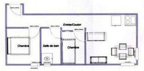 Appartement T3 proche les avec place de parking