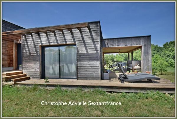 Maison ossature bois RT 2012, plain pied , 4 chambres, terrain de 6177 M2 en fond d'impasse avec belle vue