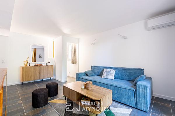 Appartement cosy rénové avec extérieur et parking à deux pas d’OL Vallée