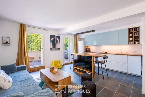 Appartement cosy rénové avec extérieur et parking à deux pas d’OL Vallée