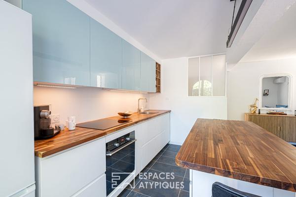 Appartement cosy rénové avec extérieur et parking à deux pas d’OL Vallée