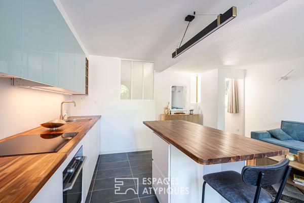 Appartement cosy rénové avec extérieur et parking à deux pas d’OL Vallée