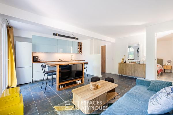 Appartement cosy rénové avec extérieur et parking à deux pas d’OL Vallée