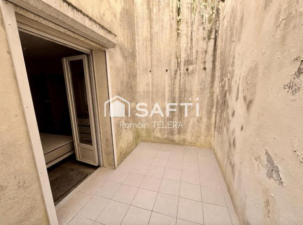 Saint-Michel : T2 de 35 m² avec une cour et une cave
