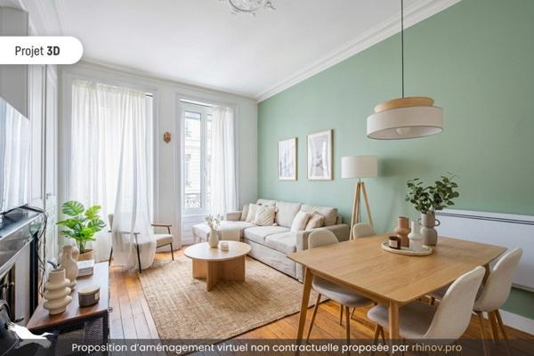 Appartement à vendre |  Lyon 06 |  2 pièces | 47,5 m²
