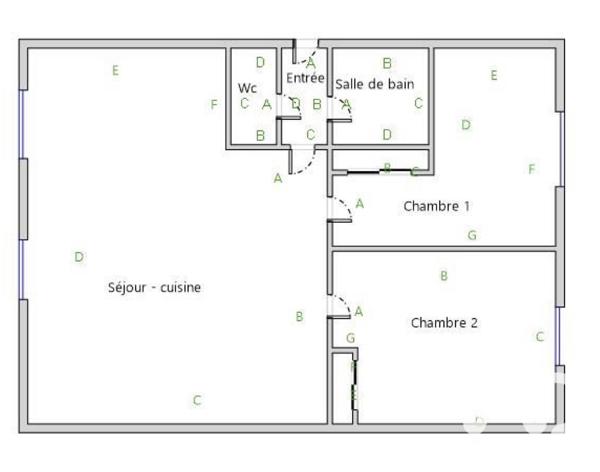 Appartement à vendre 3 pièces 53,8 m² Bourgoin-Jallieu