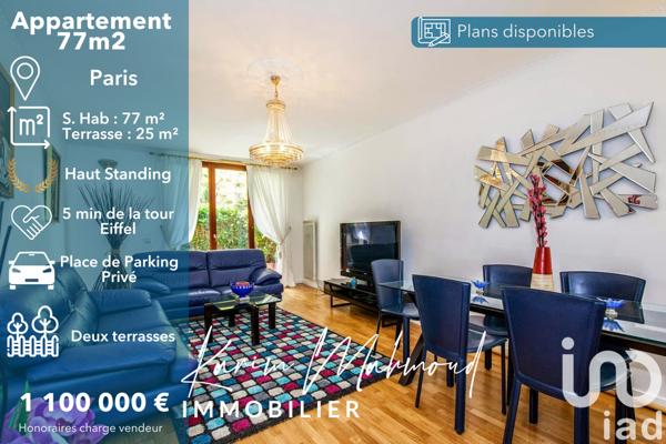 Appartement à vendre 3 pièces 77 m² Paris 15