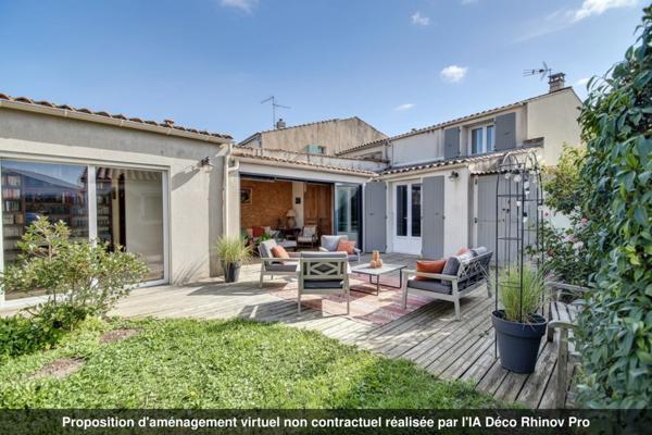 Maison de charme en pierre à vendre 6 pièces, 4 chambres à MARSILLY (17)