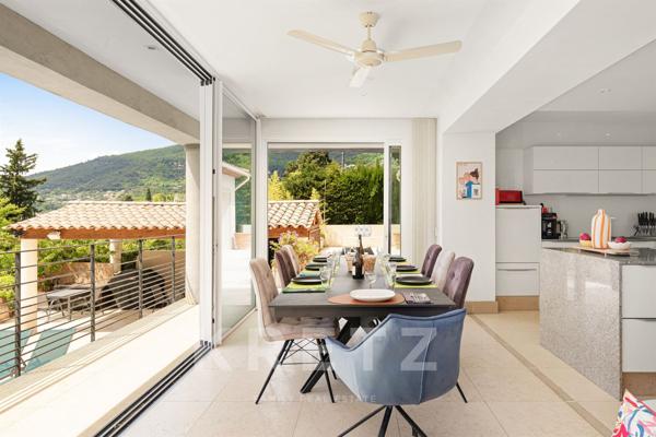 VUE PANORAMIQUE MAISON FAMILIALE 5 SUITES CHATEAUNEUF-GRASSE