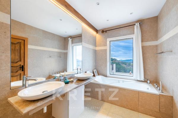 VUE PANORAMIQUE MAISON FAMILIALE 5 SUITES CHATEAUNEUF-GRASSE