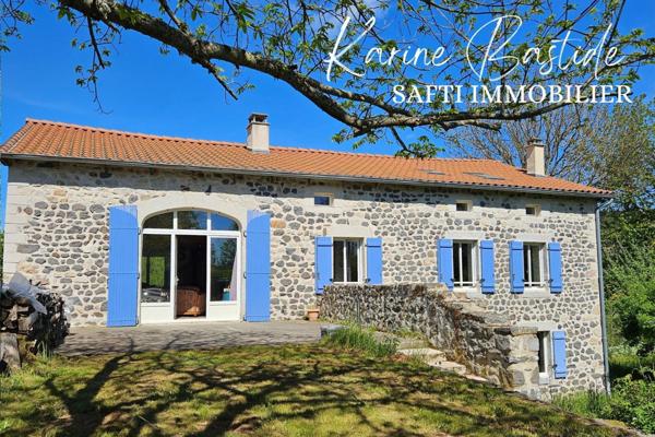 Belle maison en pierres sur grand jardin