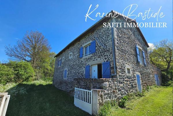 Belle maison en pierres sur grand jardin