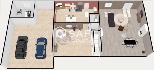 Maison de 5 pièces, 107m2, 550m2 de terrain clos