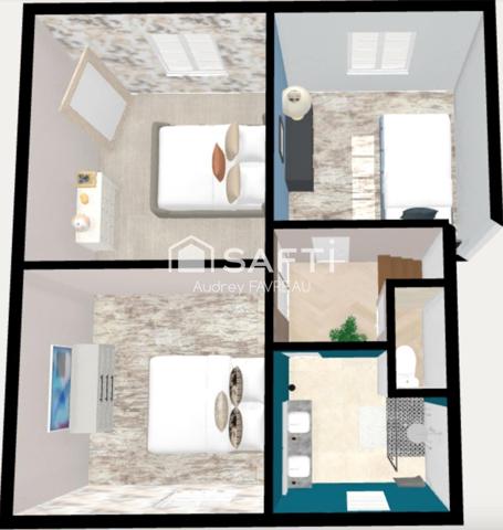 Maison de 5 pièces, 107m2, 550m2 de terrain clos