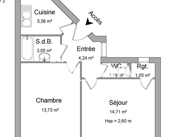 Location Appartement 2 pièces 43.03 m² - 5 ALLEE MARIE LOUISE Malakoff 92240