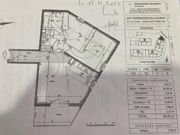 Location appartement Saint Herblain : 824 € - AJP Immobilier Saint Herblain