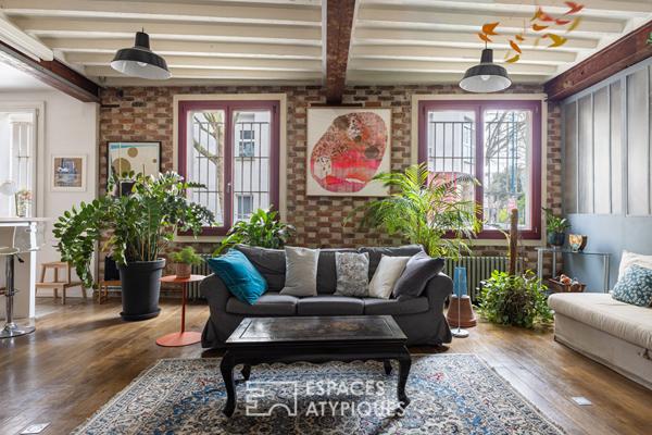 Loft avec jardin partagé