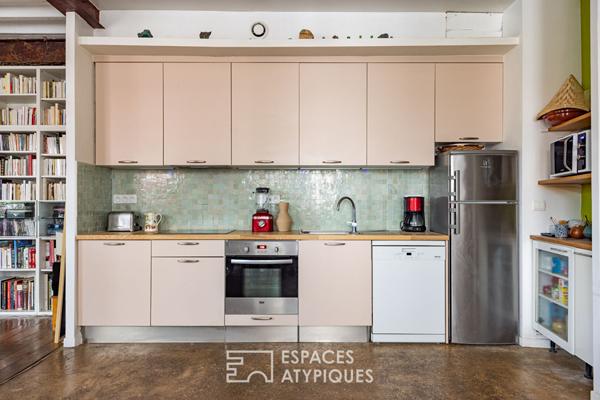 Loft avec jardin partagé