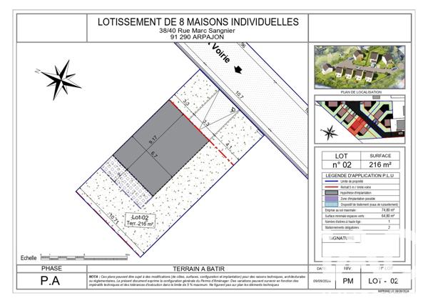 Terrain à vendre 216 m² Arpajon