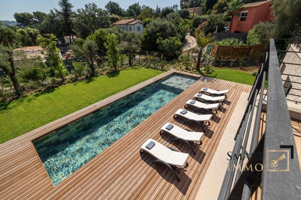 Mougins – Villa contemporaine d’exception : piscine, sauna, hammam
