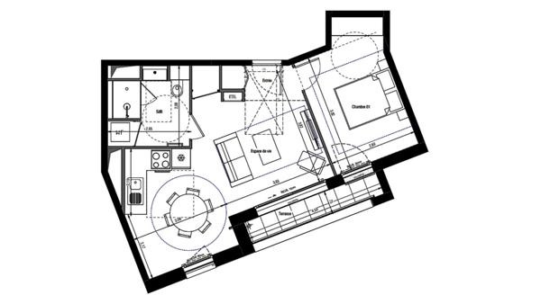 Appartement à vendre 2 pièces 45 m² Vanves