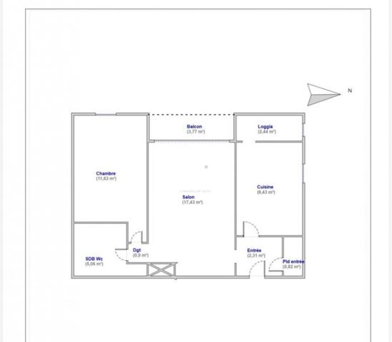 Appartement avec balcon T2 refait à neuf vue panoramique