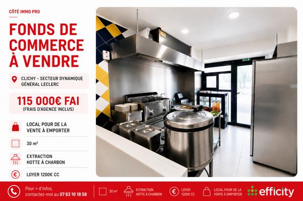 Fonds De Commerce
        
        - 30 m² 115 000 € *