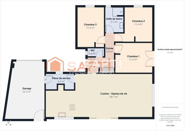 Maison 2023 plain-pied 3 ch jardin 533 m²