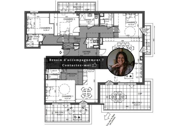 Appartement à vendre 5 pièces 158 m² Le Cannet