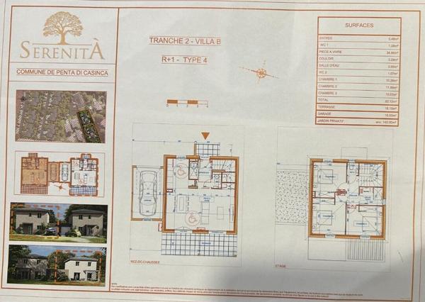 Nouveauté à vendre FOLLELI ! Promotion de 4 villas T4 neuves, jardin ,garage