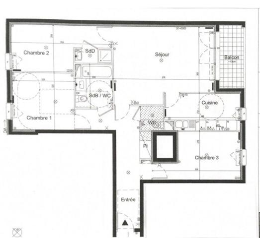 Appartement 4 pièces 3 chambres de 88 m2 avec balcon cave et parking au sous sol ECO QUARTIER GENNEVILLIERS