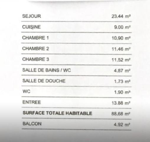 Appartement 4 pièces 3 chambres de 88 m2 avec balcon cave et parking au sous sol ECO QUARTIER GENNEVILLIERS