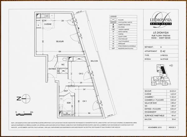 Appartement 3 pièces - 64 m²