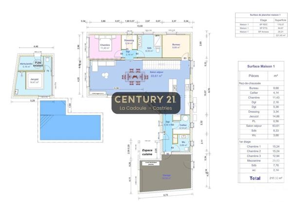 Maison à vendre  8 pièces - 245 m 2   MONTPELLIER  - 34