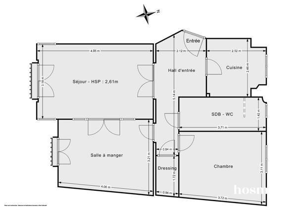 Coup de coeur ! 3 pièces traversant de 58 m² - Rue Collette, Paris 17e