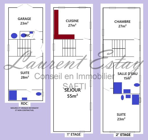 Maison d'Hôtes 220m² - 3 suites + garage