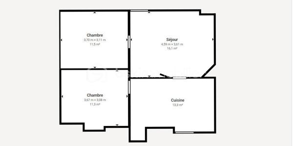 Maison de village de 77 m²