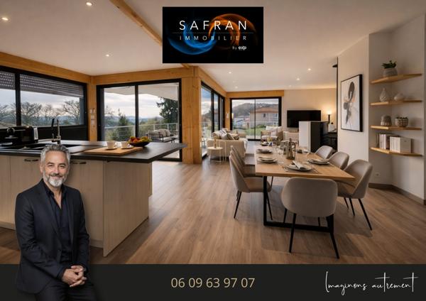 Maison d’architecte 138 m² – Terrasse panoramique, calme absolu et cadre de vie privilégié à La Boisse