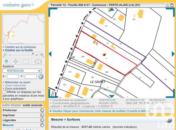 Terrain à vendre 3 313 m² La Ferté-Alais