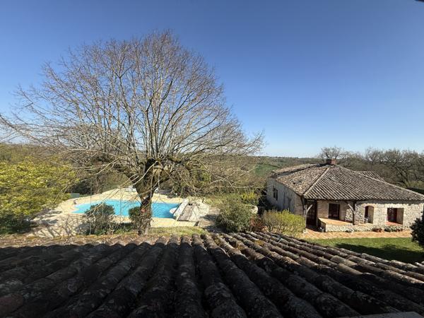Penne-d'Agenais (47140) LOT ET GARONNE Secteur Penne d-Agenais Charmant Ensemble en Pierre avec Piscine avec hectare terrain