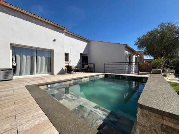 LE CRÈS(34), À VENDRE VILLA P5 DE 160 M2, PLAIN-PIED, TERRAIN 500 M2, SECTEUR CALME, PROCHE TRAMWAY ET TOUTES COMMODITÉS