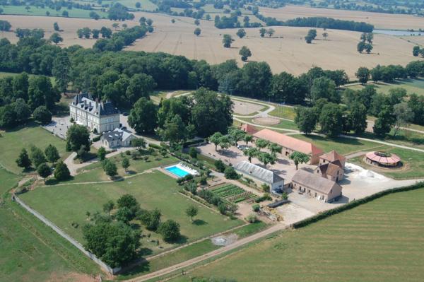 Château, installation équestre (haras) à vendre au coeur du bocage bourbonnais - Maison de gardien, club house, maison des cavaliers, boxes, écuries - Terrain de 40 hectares