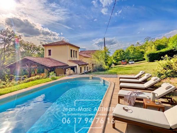Propriété de charme, 212 m2, 6 chambres, piscine chauffée sur 6774 m2 de jardin